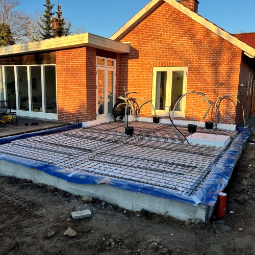 Støbning af fundament
